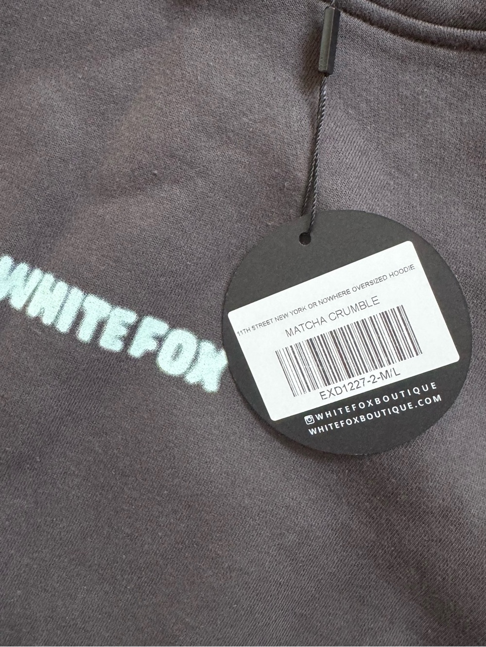 NWT White Fox Boutique Gray Hoodie M/L - Picture 7 of 11